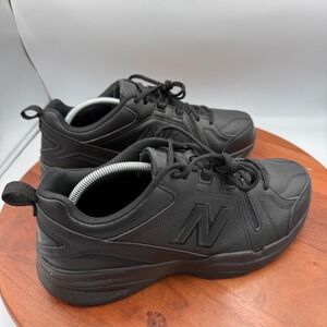 New Balance 608v5 Mens 10 4E Extra Wide Black Leather Slip Resistant MX608AB5